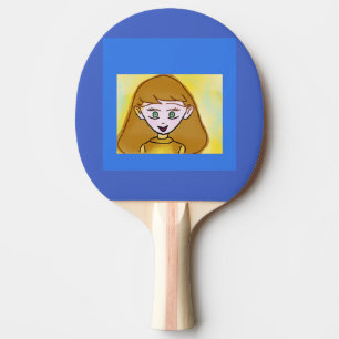 Pala De Ping Pong Paddle de Bingo Azul Anime Ping Pong