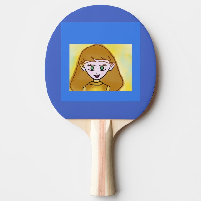 Pala De Ping Pong Paddle de Bingo Azul Anime Ping Pong (Anverso)