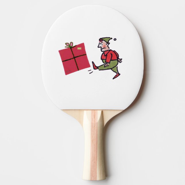 Pala De Ping Pong Paddle de ping pong blanco de Elf enojado (Anverso)