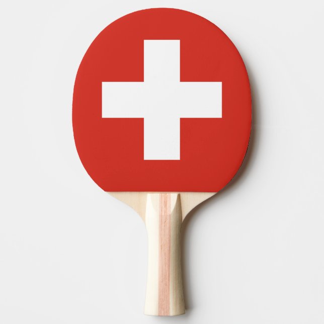 Pala De Ping Pong Paddle de ping pong con bandera suiza para ping po (Anverso)