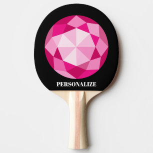 Pala De Ping Pong Paddle de ping pong con piedras preciosas rosas pe