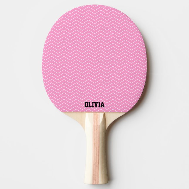 Pala De Ping Pong Paddle de ping pong de chevron rosa para ping pong (Anverso)