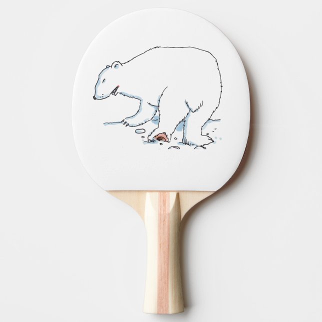 Pala De Ping Pong Paddle de ping pong de oso polar (Anverso)