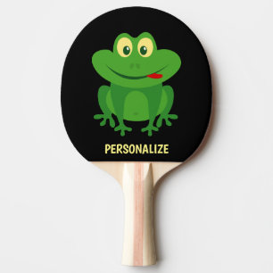 Pala De Ping Pong Paddle de ping pong de rana verde divertida para t