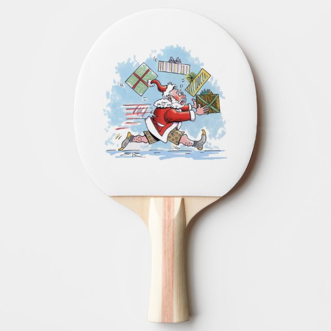 Pala De Ping Pong Paddle de ping-pong de Santa no preparado (Anverso)
