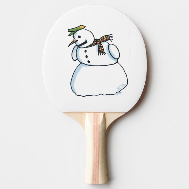 Pala De Ping Pong Paddle de ping pong de Snowman (Anverso)