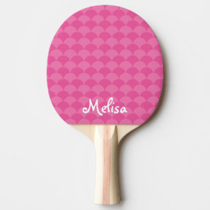 Pala De Ping Pong Paddle de ping pong de vieiras rosadas para chica