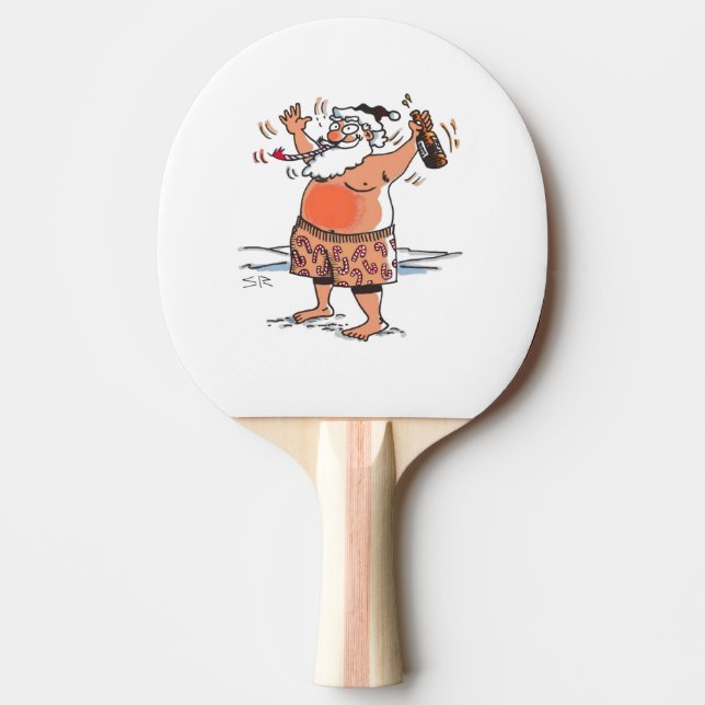 Pala De Ping Pong Paddle de ping pong Drunk Santa (Anverso)