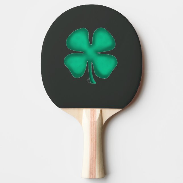 Pala De Ping Pong Paddle de ping pong irlandés negro (Anverso)