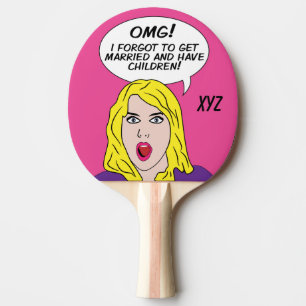 Pala De Ping Pong Paddle de ping pong RETRO COMICS personalizado
