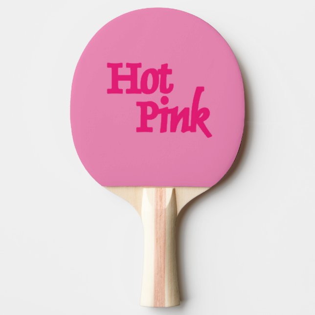 Pala De Ping Pong Paddle de ping pong rosado caliente (Anverso)