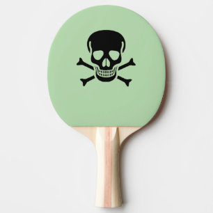 Pala De Ping Pong Paddle de ping pong verde para el cráneo negro