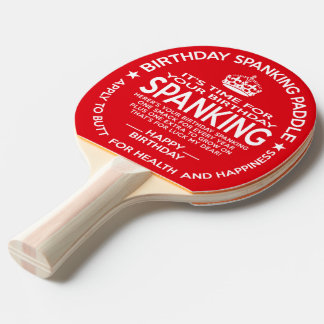 Pala De Ping Pong Paddle oficial de español de cumpleaños