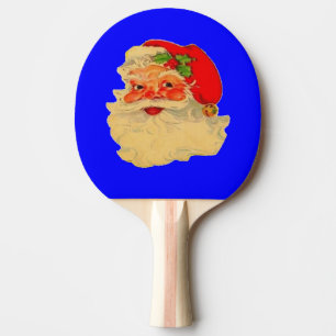 Pala De Ping Pong Paddle - Santa Claus - Azul.