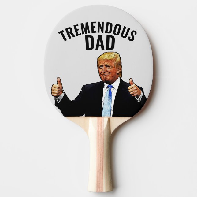 PALA DE PING PONG PÁGINAS DE PING PONG, PAPAS TREMENOSAS DE TRUMP (Anverso)