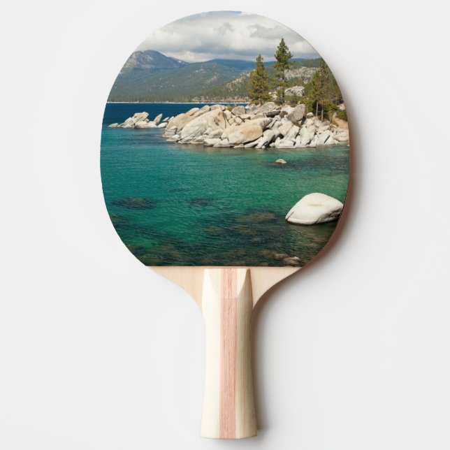 Pala De Ping Pong Paisaje del lago Tahoe (Anverso)