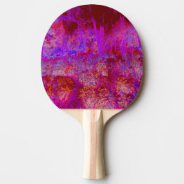 Pala De Ping Pong Paisaje Impresionista Rojo y Magenta Alucinante