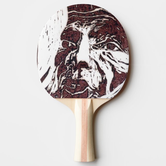 Pala De Ping Pong "Paisaje lunar" Ping Pong Paddle (Reverso)