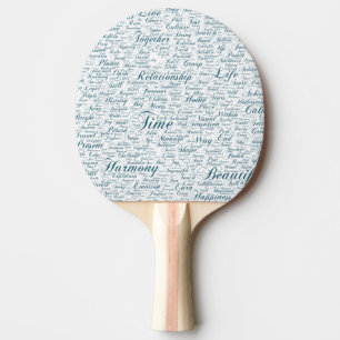 Pala De Ping Pong Paix Nuage de Mots Textos Motif Message Motif