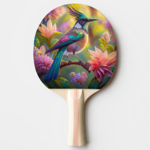 Pala De Ping Pong Pájaro de Jay Fantasy con cabeza verde