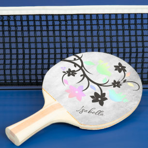 Pala De Ping Pong Pájaros de Aroma Pastel Arcoiris Personalizados