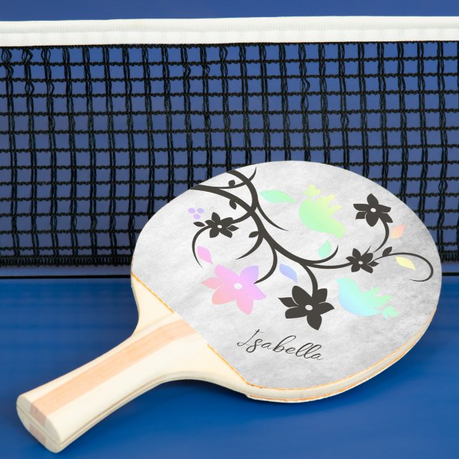 Pala De Ping Pong Pájaros de Aroma Pastel Arcoiris Personalizados (in situ)