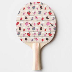 Pala De Ping Pong Pájaros en amor