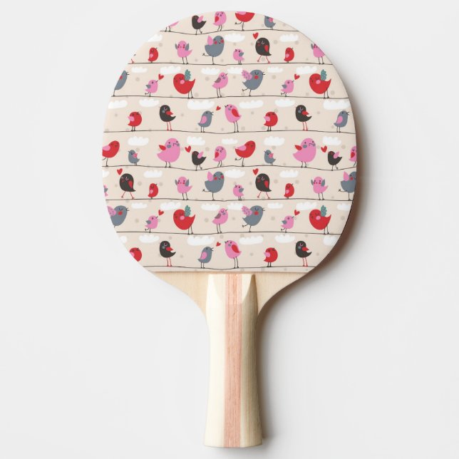 Pala De Ping Pong Pájaros en amor (Anverso)
