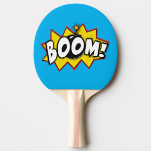 Pala De Ping Pong Palabras cómicas de la acción del super héroe d