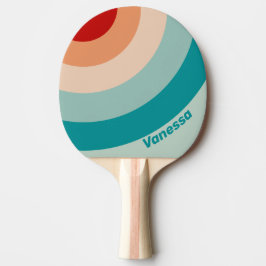 Pala De Ping Pong Pale Seaglass Circle Stripe with Name