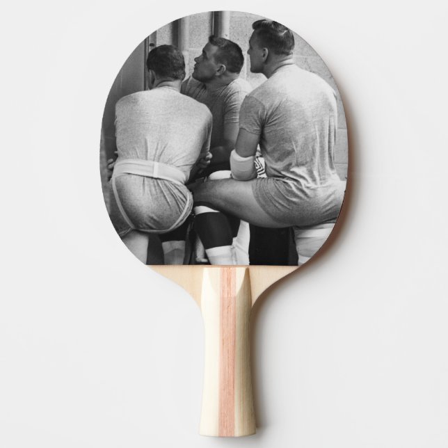 Pala De Ping Pong Paleta con los atletas del fútbol (Anverso)