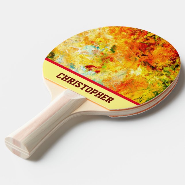 Pala De Ping Pong Paleta de artista colorida (Ángulo trasero)