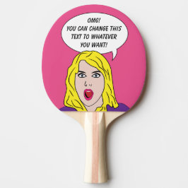 Pala De Ping Pong Paleta de encargo del ping-pong de la MUJER RETRA