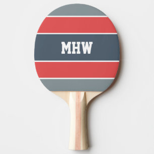 Pala De Ping Pong Paleta de encargo del ping-pong del monograma del