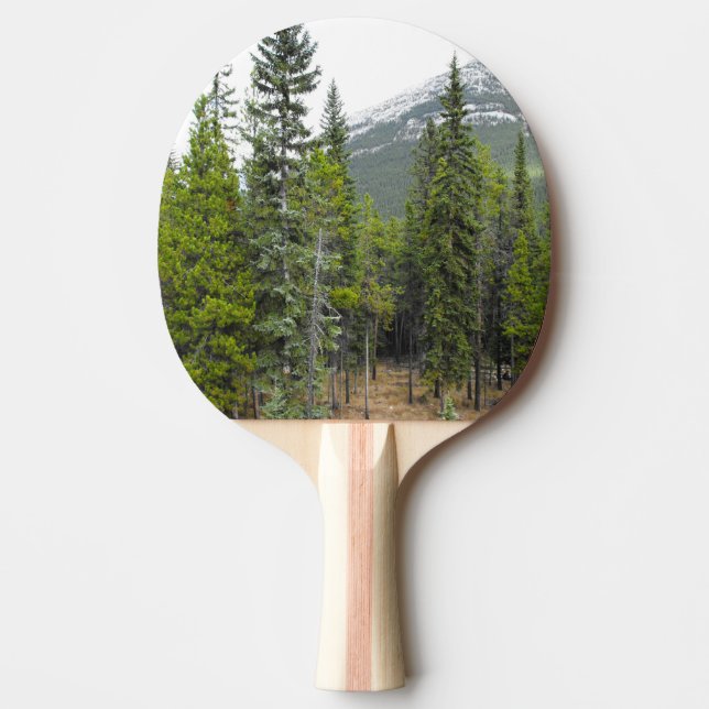 Pala De Ping Pong Paleta de la escena del bosque y de la montaña (Anverso)
