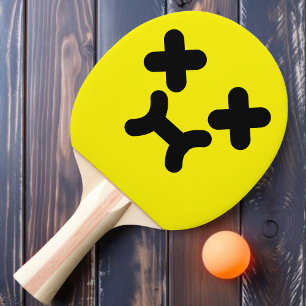 Pala De Ping Pong Paleta de Ping Pong Amarilla Cara de Malhumor Atur
