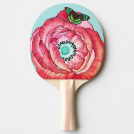 PALA DE PING PONG PALETA DE PING PONG AMARILLO POPPY Y MARIPOSA