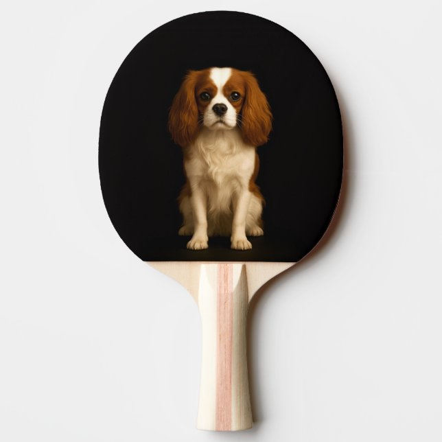 Pala De Ping Pong Paleta de ping pong Black 4 Luxe, Cavalier Spaniel (Reverso)