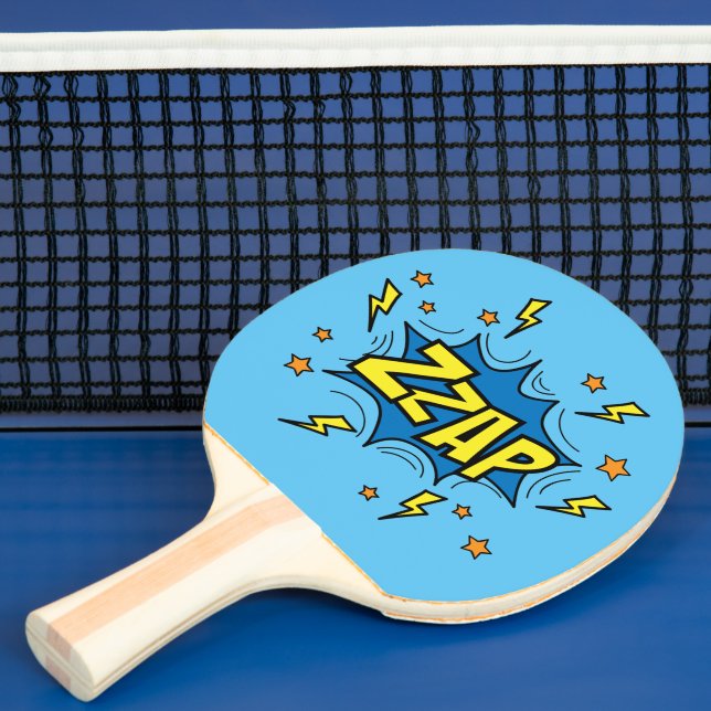 Pala De Ping Pong Paleta de Ping Pong Burbuja de Cómic Zzap (in situ)