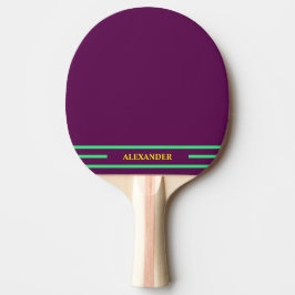 Pala De Ping Pong Paleta de Ping Pong Ciruela Con Iniciales