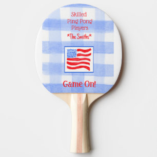 Pala De Ping Pong Paleta de Ping Pong con bandera de EE. UU. de cuad