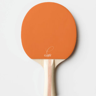 Pala De Ping Pong Paleta de Ping Pong con Monograma Naranja