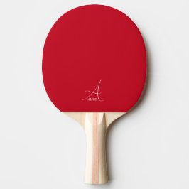 Pala De Ping Pong Paleta de Ping Pong con Monograma Rojo