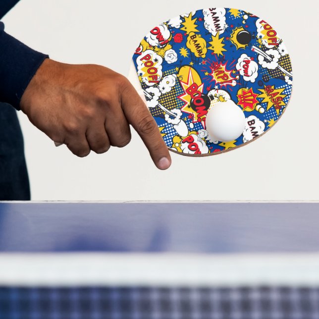 Pala De Ping Pong Paleta de Ping Pong con Patrón de Cómic (in situ)