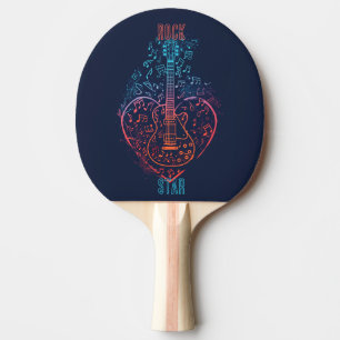 Pala De Ping Pong Paleta de Ping Pong Corazón de Guitarra Eléctrica