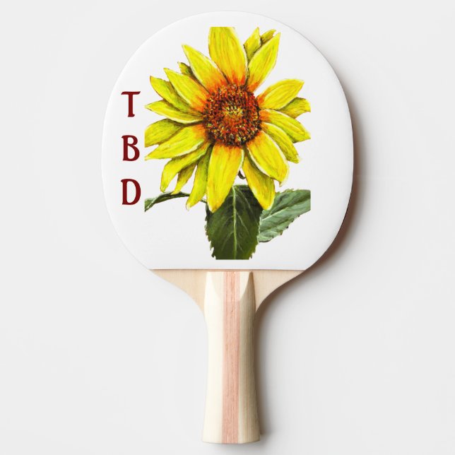 Pala De Ping Pong Paleta de Ping Pong de Girasol (Anverso)