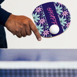 Pala De Ping Pong Paleta de Ping Pong floral personalizada