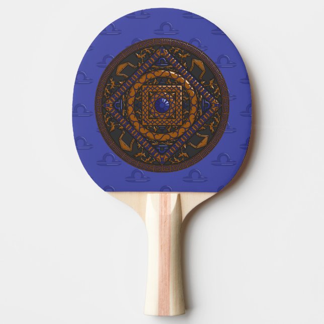 Pala De Ping Pong Paleta de Ping Pong Libra Mandala (Anverso)
