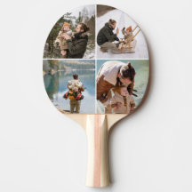 Paleta de Ping Pong Moderno Collage de 4 Fotos Per