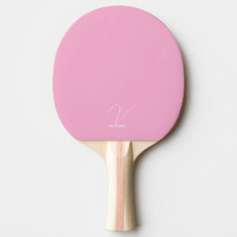 Pala De Ping Pong Paleta de Ping Pong Monogramada Rosa Pálido